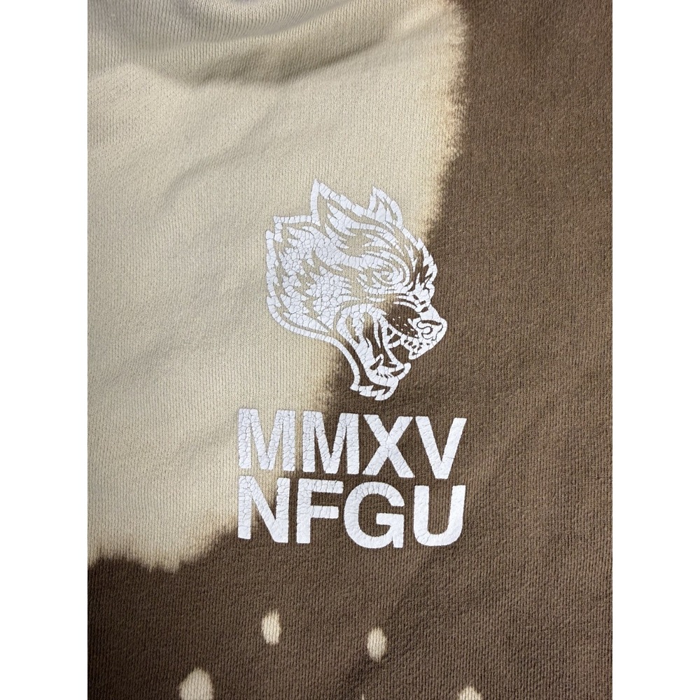 DHNA Cropped Wolves Forever Hoodie Women's Size XS Brown - Picture 4 of 13